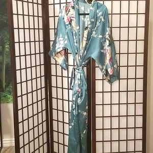 Satin peacock robe 5/$35